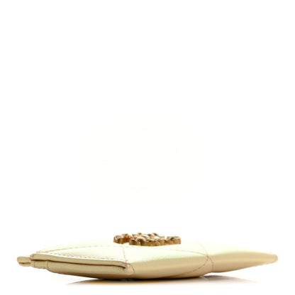 Chanel Metallic Goatskin Quilted Chanel 19 Card Holder Gold 4 of 10