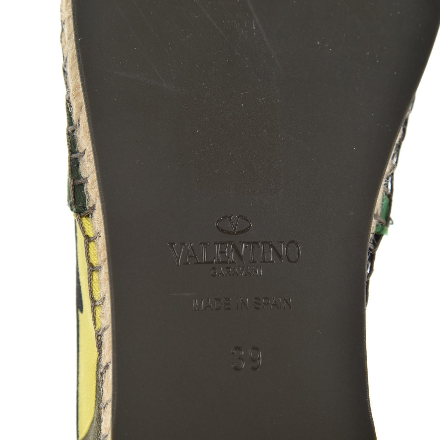 Canvas Camouflage Espadrille Flats 39 Muticolor