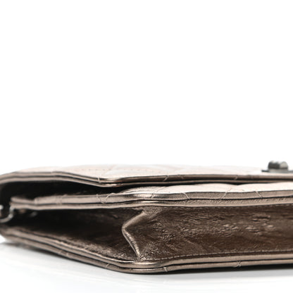 Chanel Metallic Aged Calfskin Quilted Reissue Wallet On Chain WOC Bronze 10 of 11