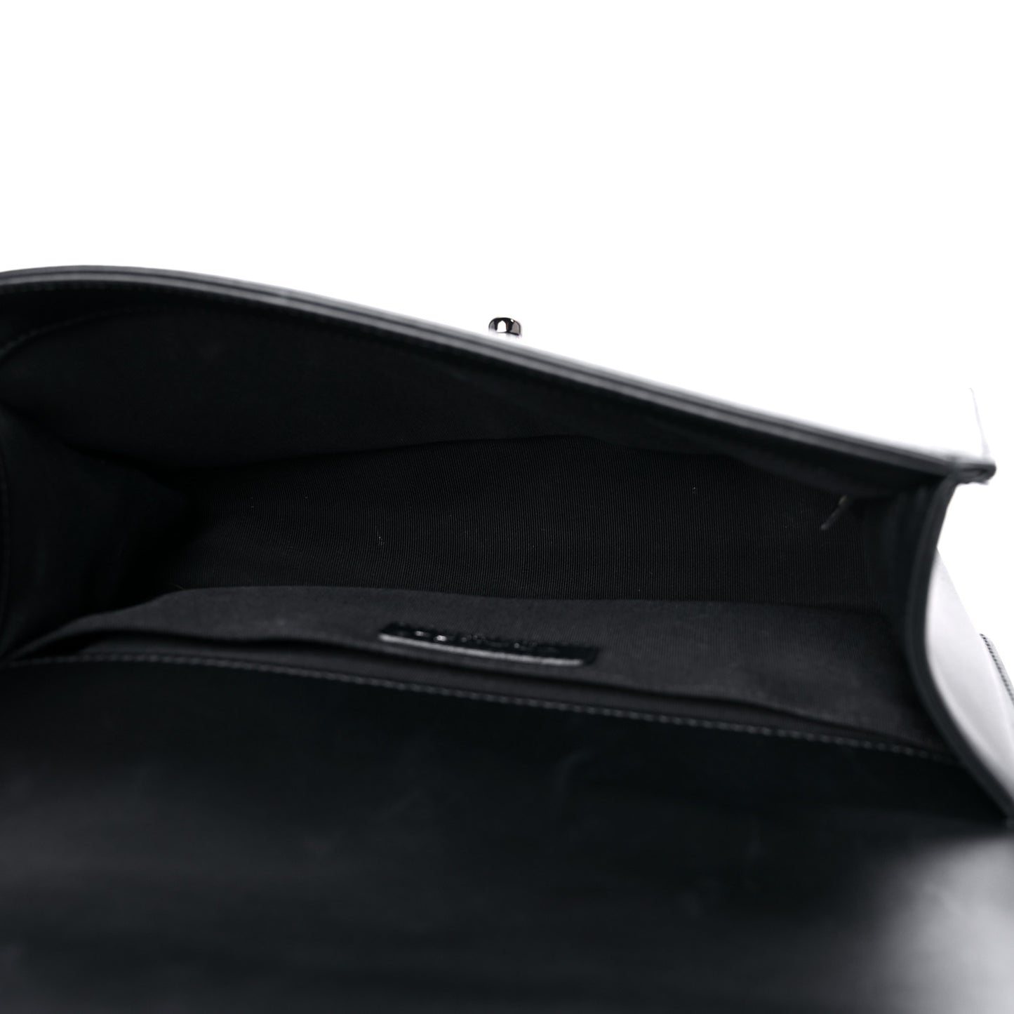 Calfskin Painted Chevron Embossed Medium Boy Flap Black