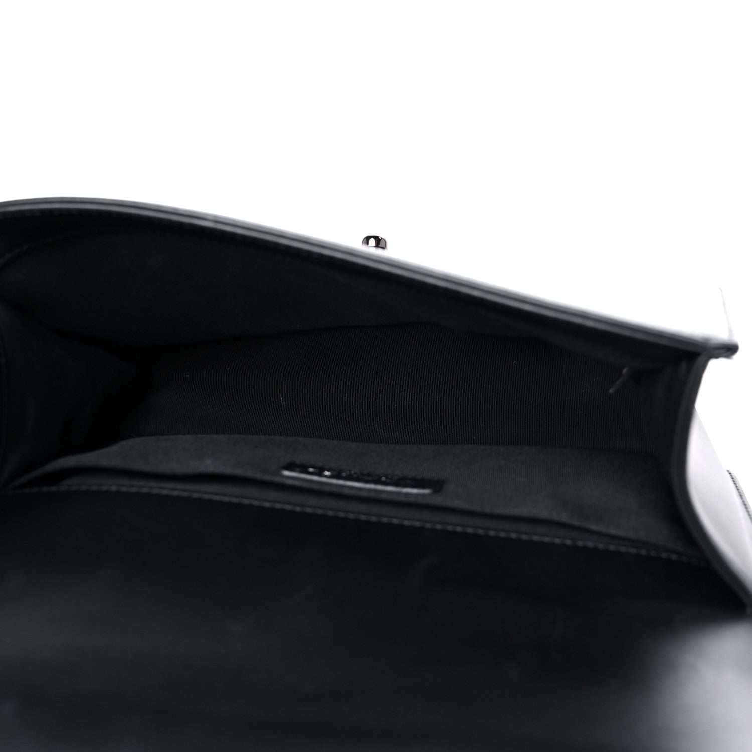 Chanel Calfskin Painted Chevron Embossed Medium Boy Flap Black 5 of 15