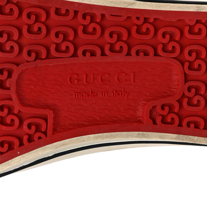 Gucci GG Monogram Web Womens 1977 Tennis Sneakers 38 Beige Ebony Mystic White 6 of 7