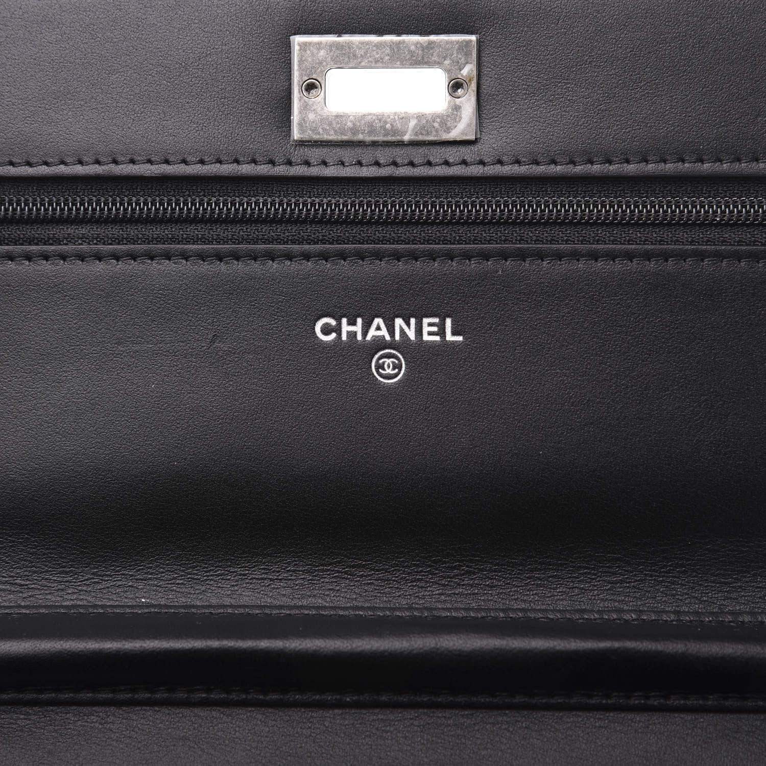 Chanel Aged Calfskin Chevron Quilted Reissue Wallet On Chain WOC Black 10 of 11