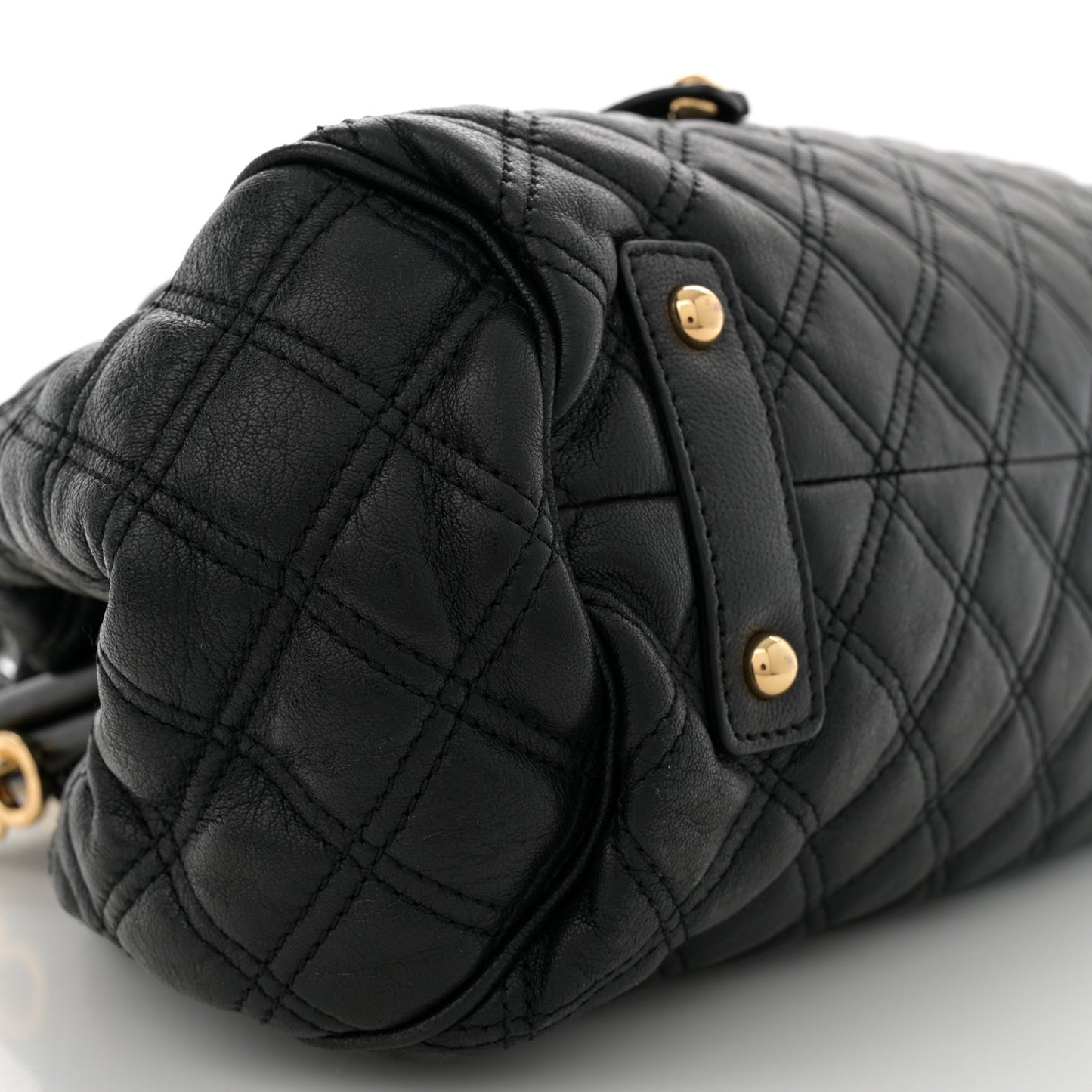 Calfskin Quilted Stam Black