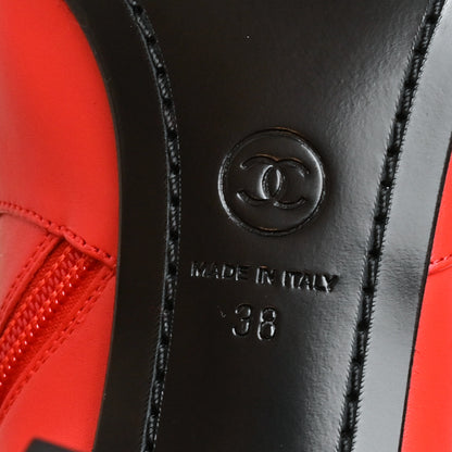Chanel Calfskin High Boots 38 Red 4 of 11