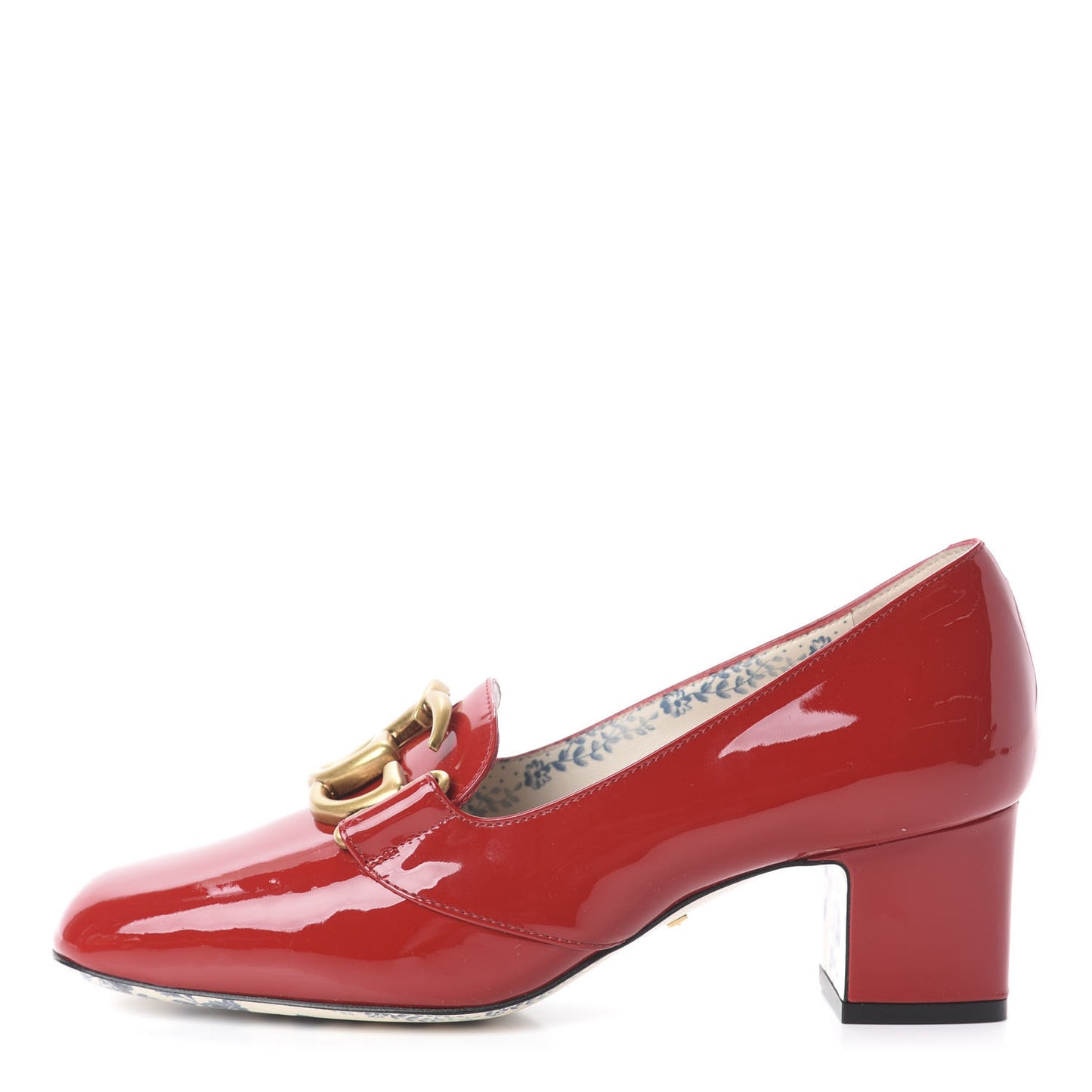 Vernice GG Victoire 55mm Loafer Pumps 36 Hibiscus Red