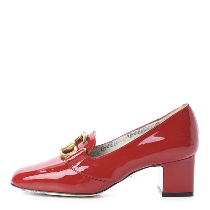 Gucci Vernice GG Victoire 55mm Loafer Pumps 36 Hibiscus Red 1 of 7