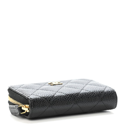 Chanel Caviar Quilted Zip Coin Purse Black 2 of 4