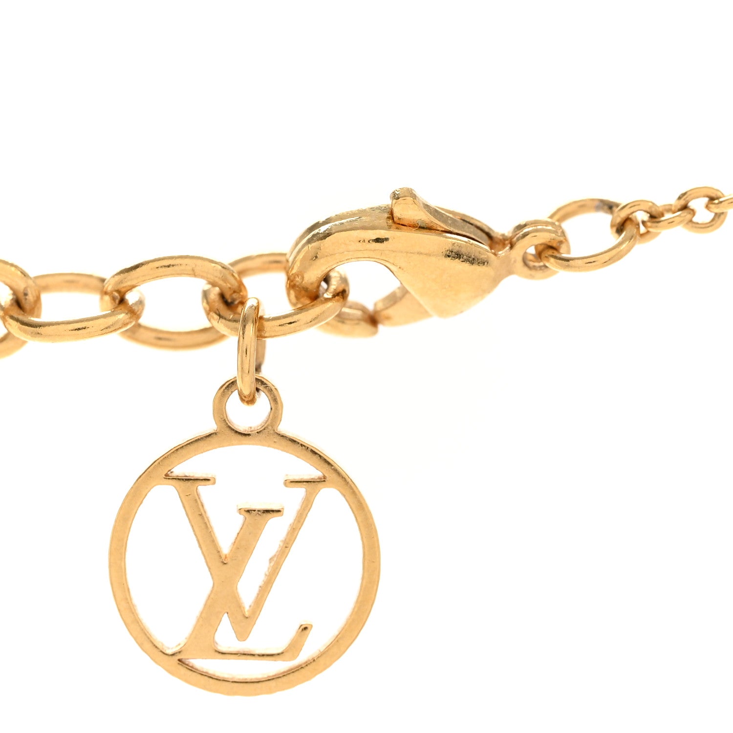Louis Vuitton Enamel LV Iconic Necklace Gold Pink 7 of 7