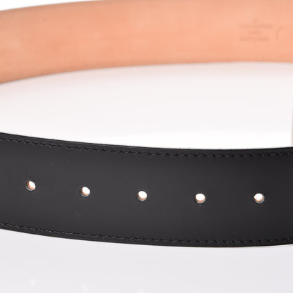 Louis Vuitton Calfskin Jeans Belt 110 44 Black 8 of 10