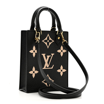 Louis Vuitton Empreinte Monogram Giant Petit Sac Plat Black Beige 4 of 8