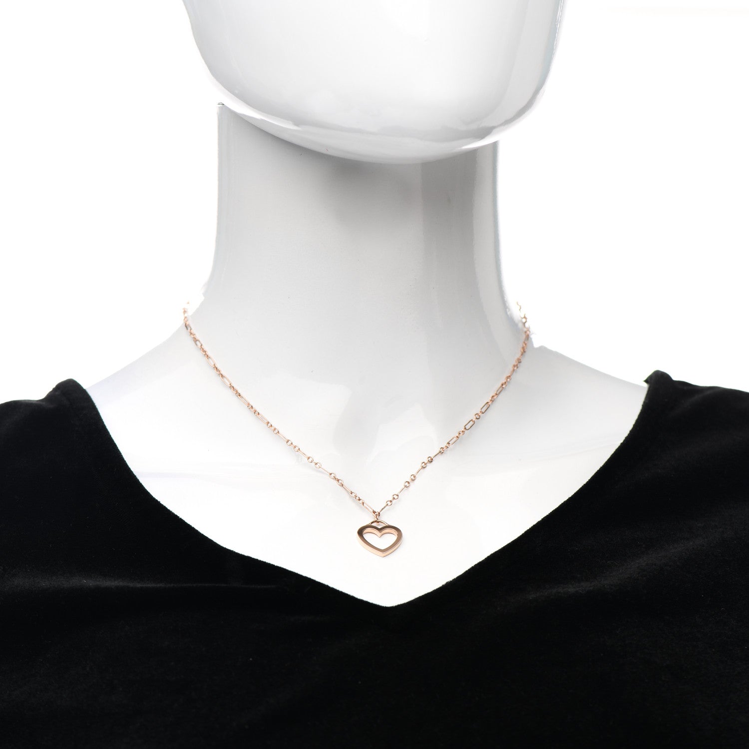 Tiffany 18K Rose Gold Small Sentimental Heart Pendant Necklace 2 of 7