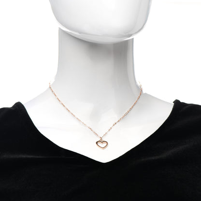 Tiffany 18K Rose Gold Small Sentimental Heart Pendant Necklace 2 of 7