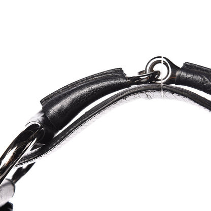Gucci Monogram Large Horsebit Chain Hobo Black 12 of 13