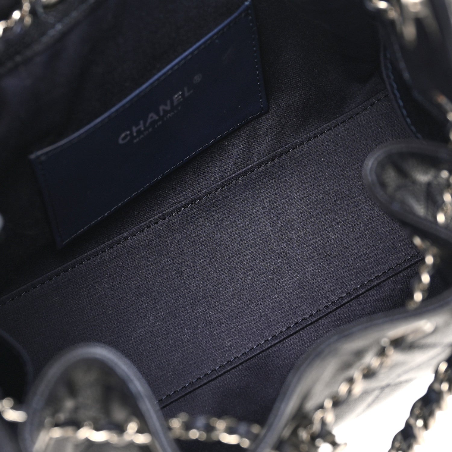 Chanel Metallic Caviar Quilted Mini Chanel 25 Handbag Dark Blue 5 of 10