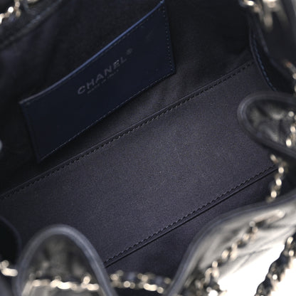 Chanel Metallic Caviar Quilted Mini Chanel 25 Handbag Dark Blue 5 of 10