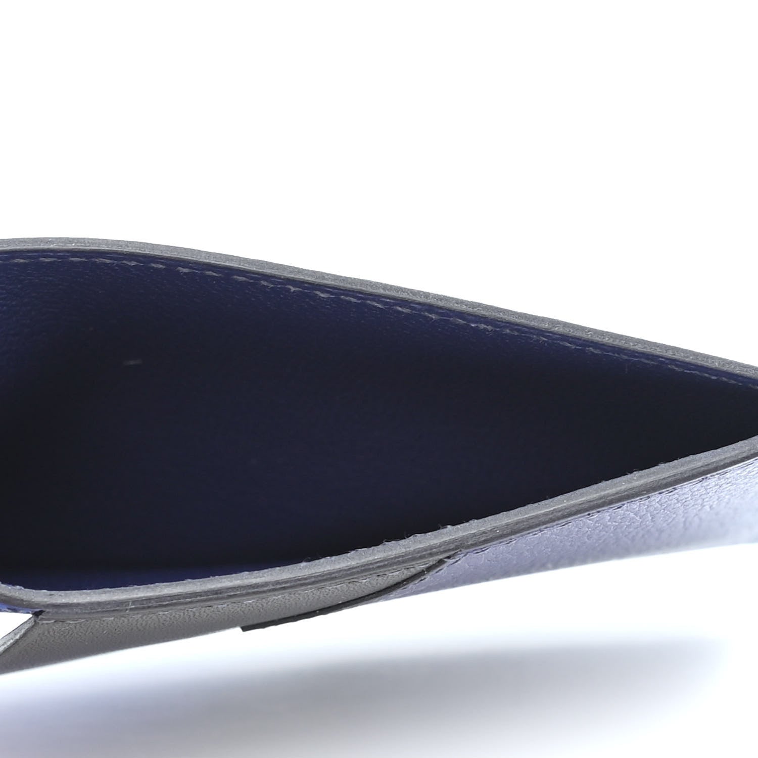Hermes Epsom Evercalf Evercolor Sombrero Les Petits Chevaux Card Holder Bleu Encre Indigo Bleu Royal Bleu Obscur 3 of 4