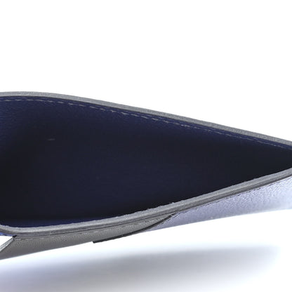 Hermes Epsom Evercalf Evercolor Sombrero Les Petits Chevaux Card Holder Bleu Encre Indigo Bleu Royal Bleu Obscur 3 of 4