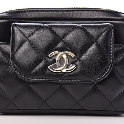 Chanel Lambskin Quilted Waist Bag Black 10 of 11