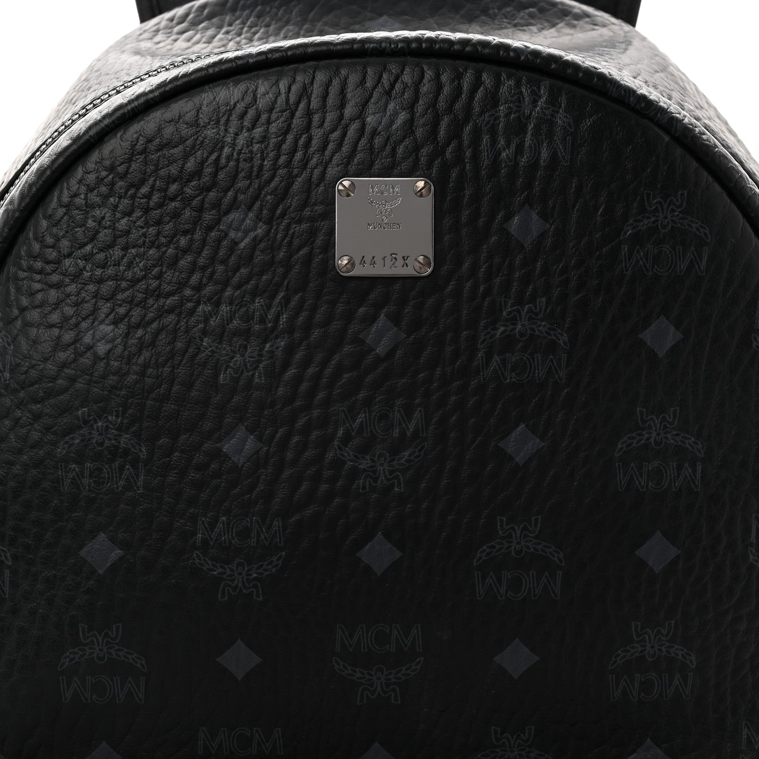MCM Visetos Medium Side Studs Stark Backpack Black 8 of 11