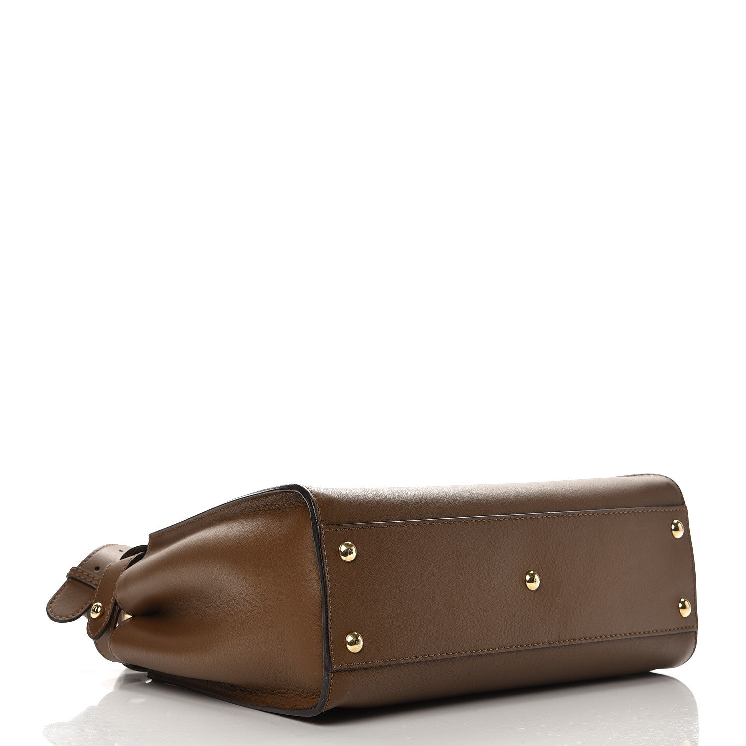Fendi Vitello Seta Fabric Jacquard Pequin Medium Peekaboo Iconic Satchel Foresta Tobacco 5 of 9