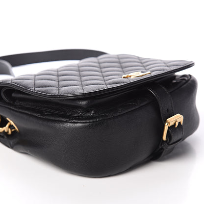 Chanel Grained Calfskin Quilted Messenger Flap Black 8 of 9