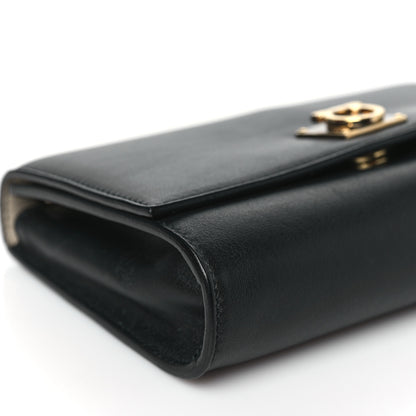 Salvatore Ferragamo Calfskin Gancini Chain Flap Bag Black 8 of 11