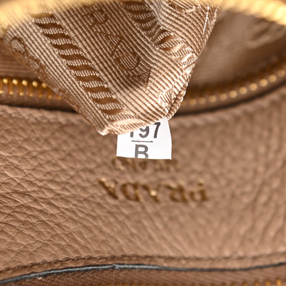 Prada Vitello Phenix Zippered Messenger Hobo Cammeo 7 of 11