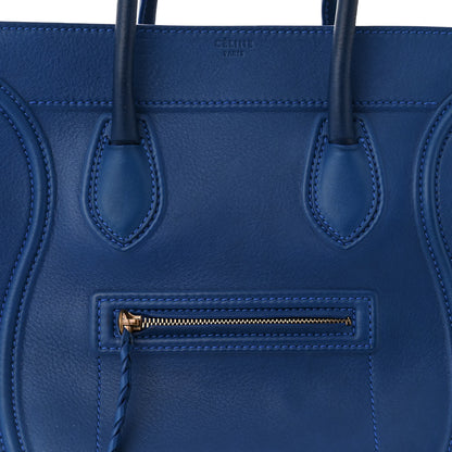 Celine Supple Calfskin Medium Phantom Luggage Royal Blue 9 of 18