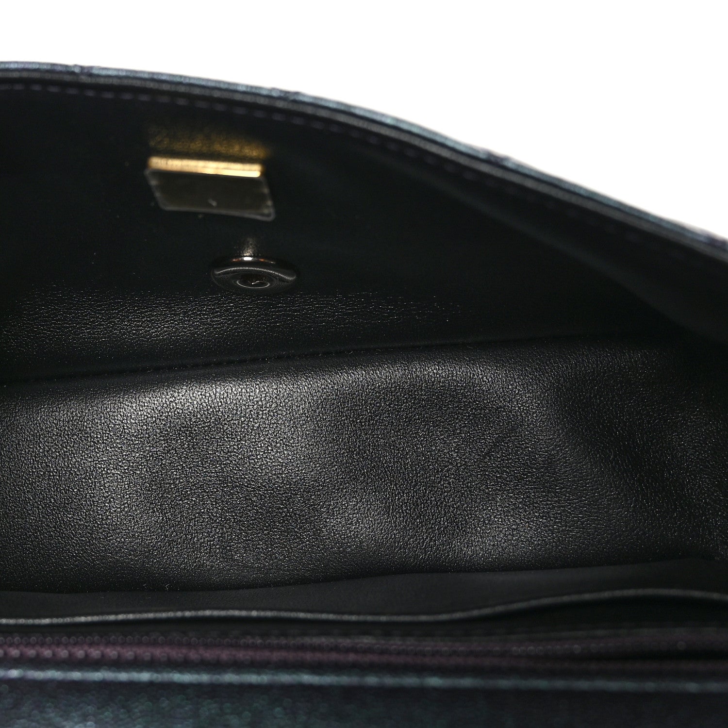 Chanel Iridescent Lambskin Quilted Mini Rectangular Flap Black 5 of 10