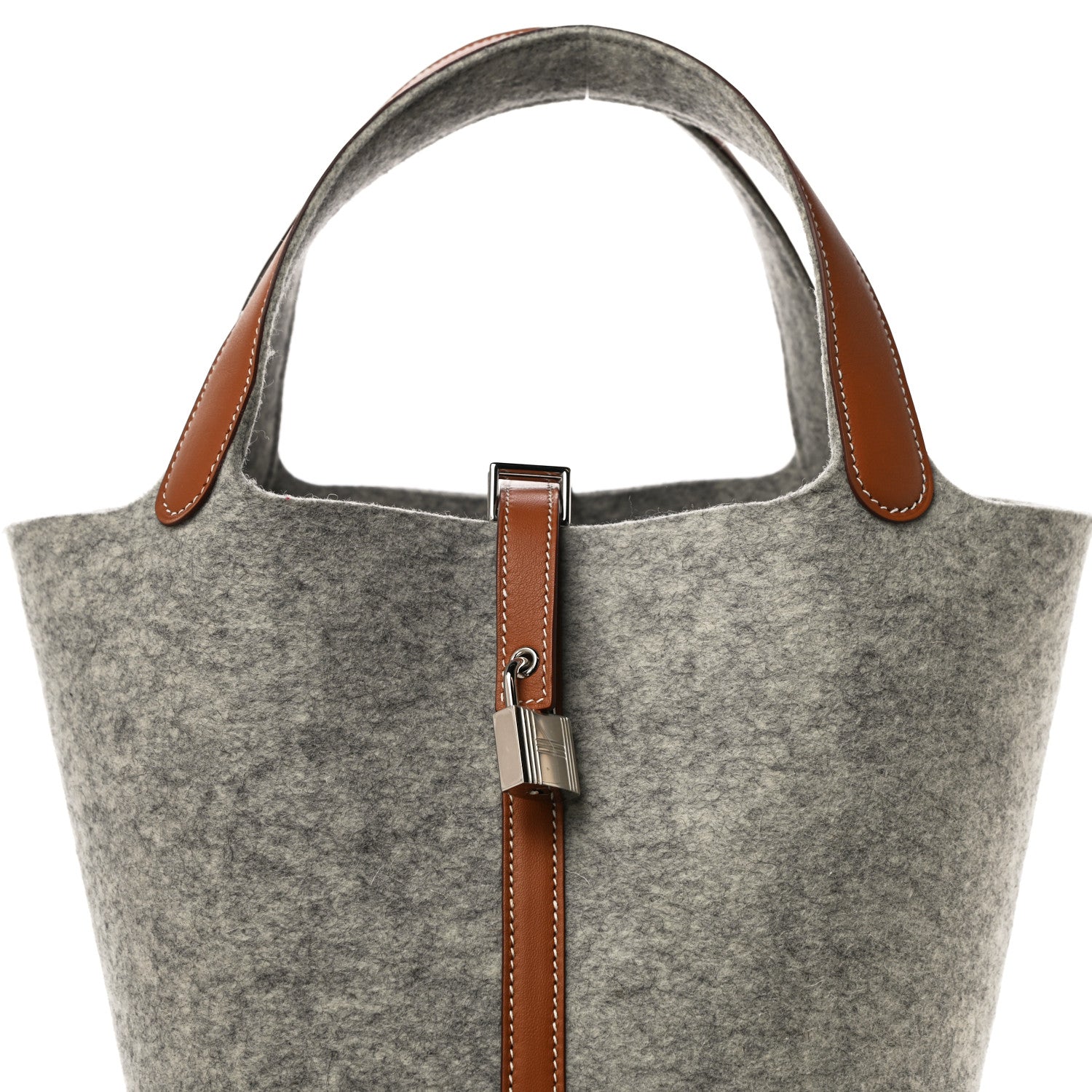 Hermes Feutre Swift Picotin Lock 22 MM Gris Clair Gold 8 of 11