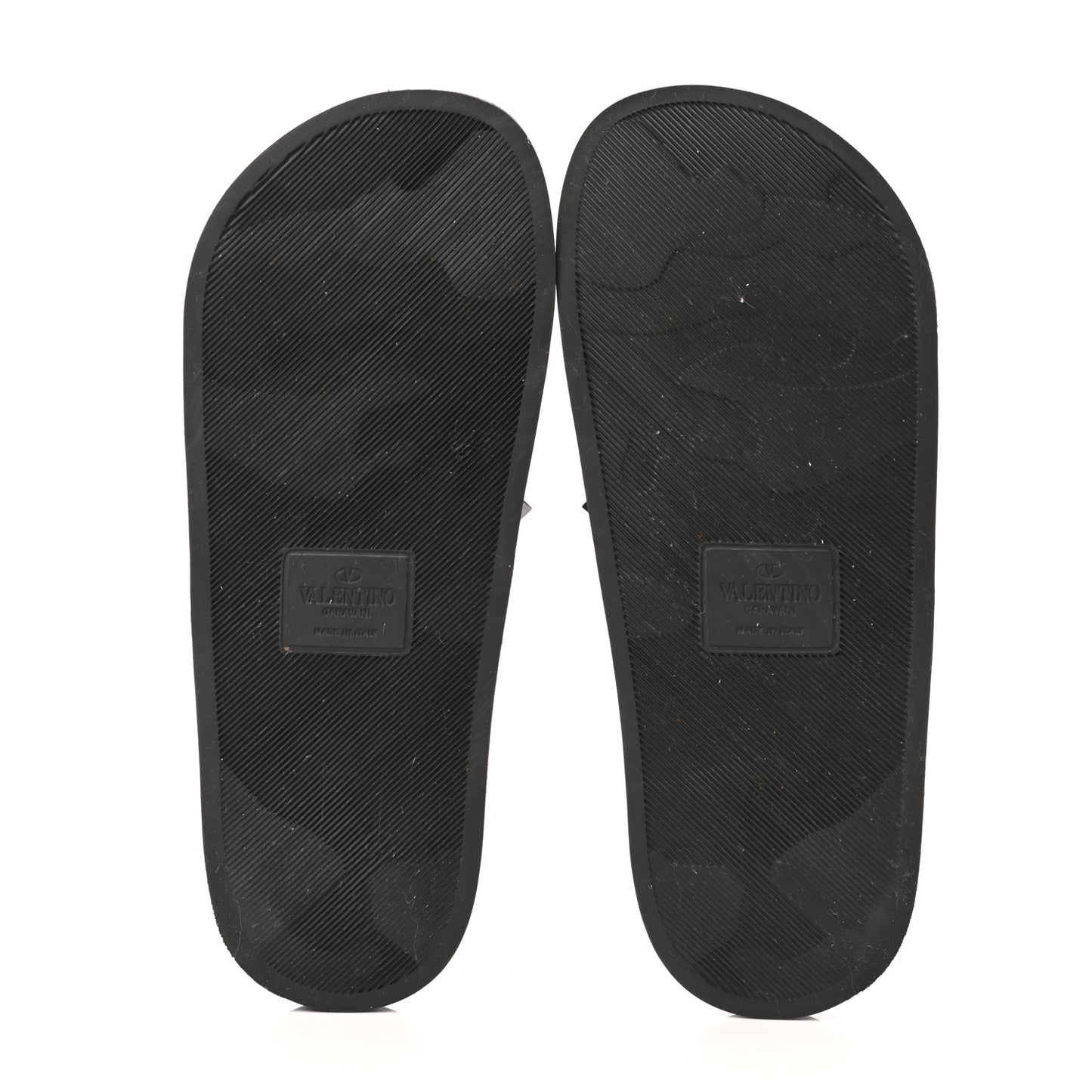 Rubber Rockstud Slide Sandals 39 Black