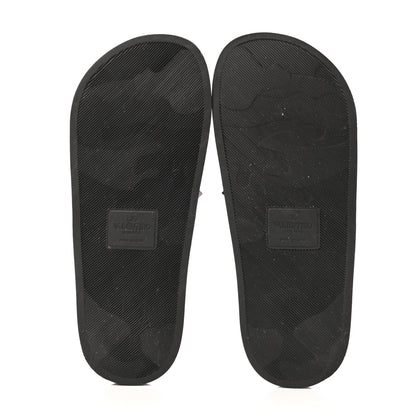 Valentino Garavani Rubber Rockstud Slide Sandals 39 Black 5 of 8