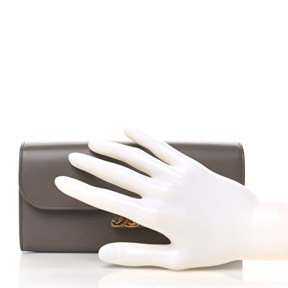 Celine Shiny Calfskin Large Triomphe Wallet Pebble 2 of 9