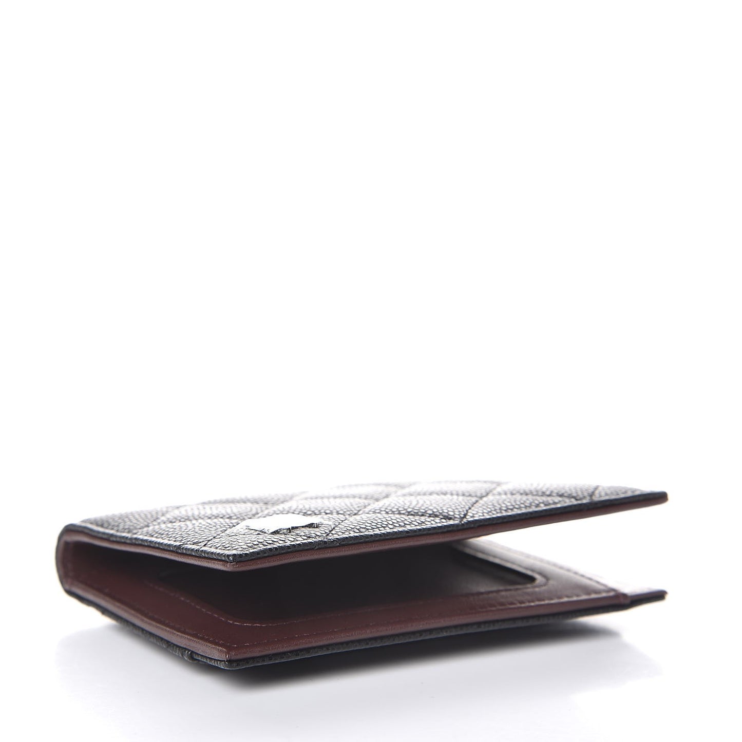 Caviar Quilted Card Holder Wallet Black