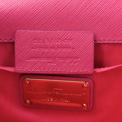 Salvatore Ferragamo Hammered Calfskin Mini Vara Bow Crossbody Bag Agata Rosa 12 of 21