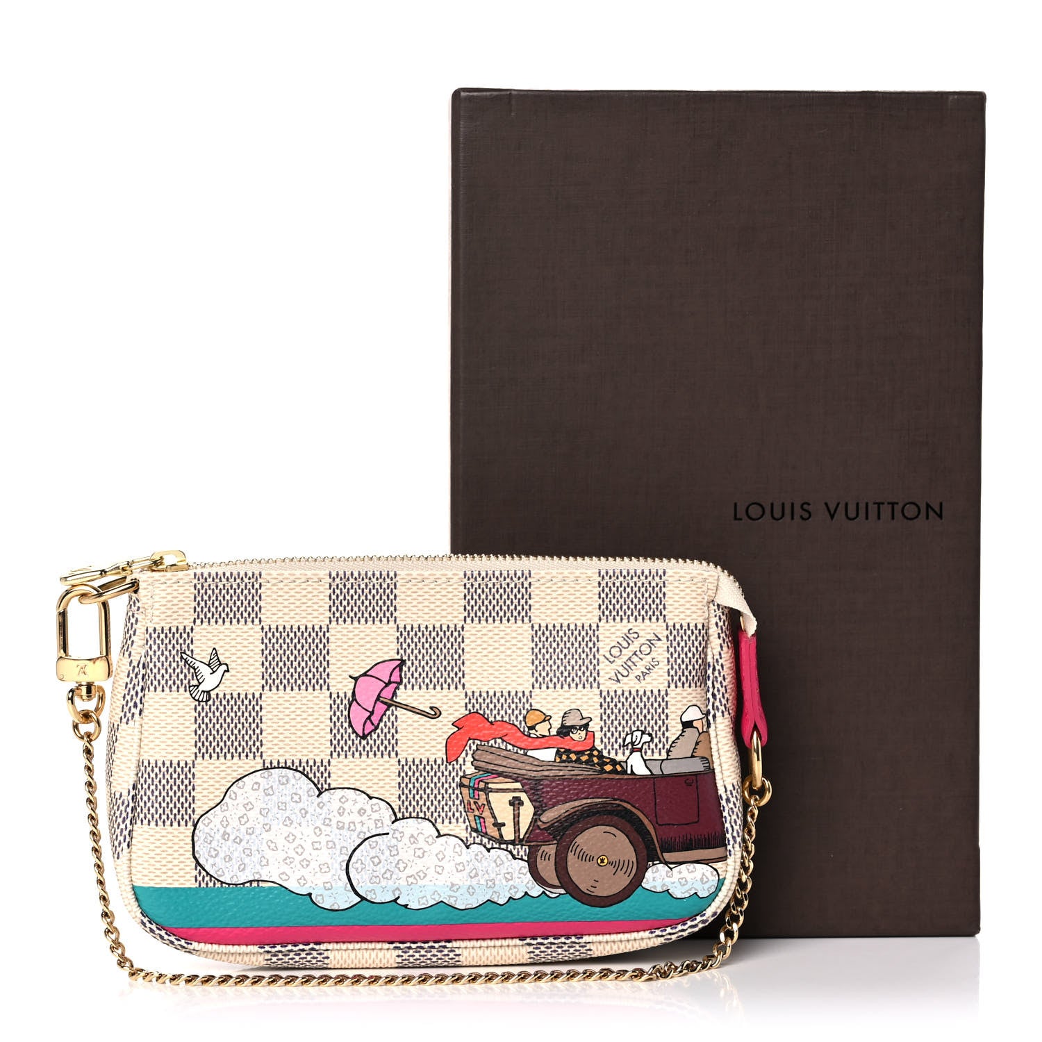 Louis Vuitton Damier Azur 2015 Christmas Animation Mini Pochette Accessories 11 of 11