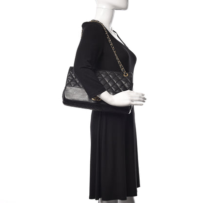Chanel Calfskin Quilted Jumbo Soft Elegance Flap Black 2 of 10