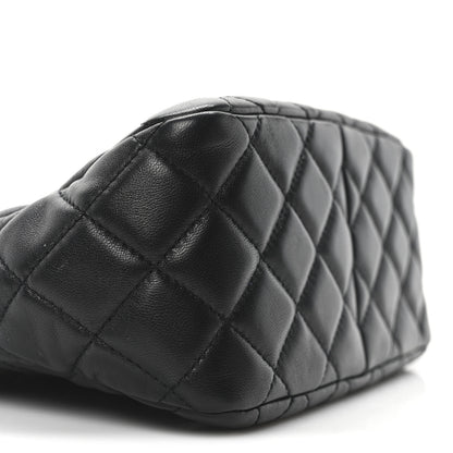 Chanel Lambskin Quilted Small Pearl Crush Hobo Black 9 of 10