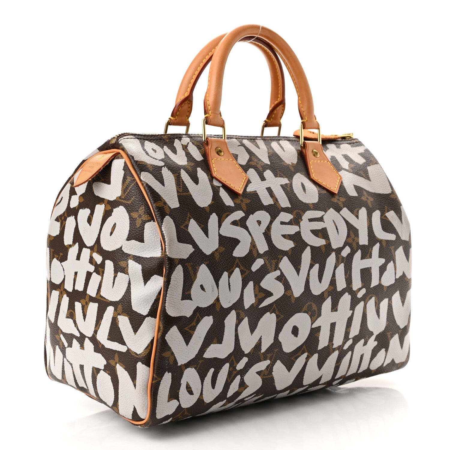 Louis Vuitton Monogram Graffiti Speedy 30 Silver 3 of 10
