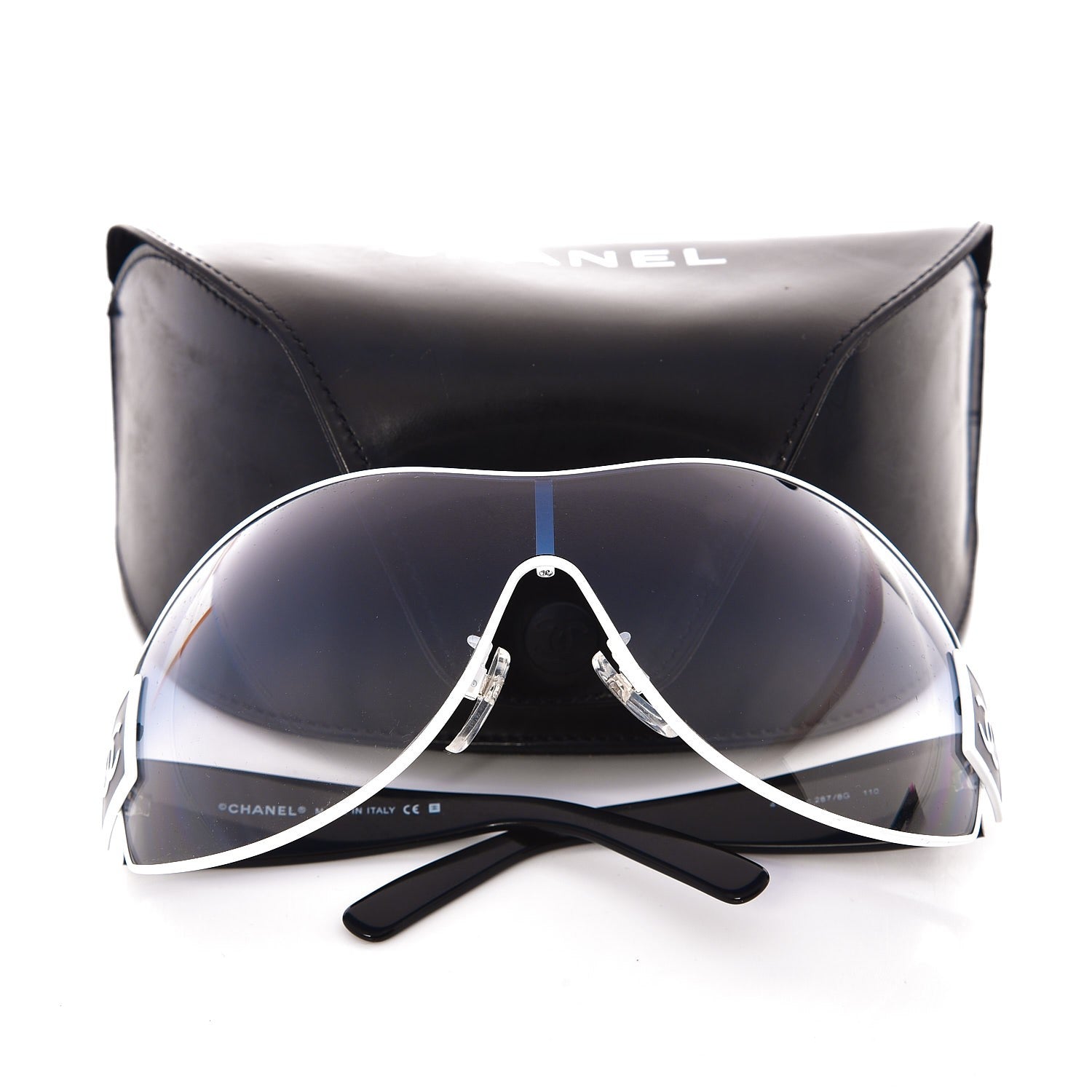 Chanel CC Sunglasses 4114 Black White 9 of 9