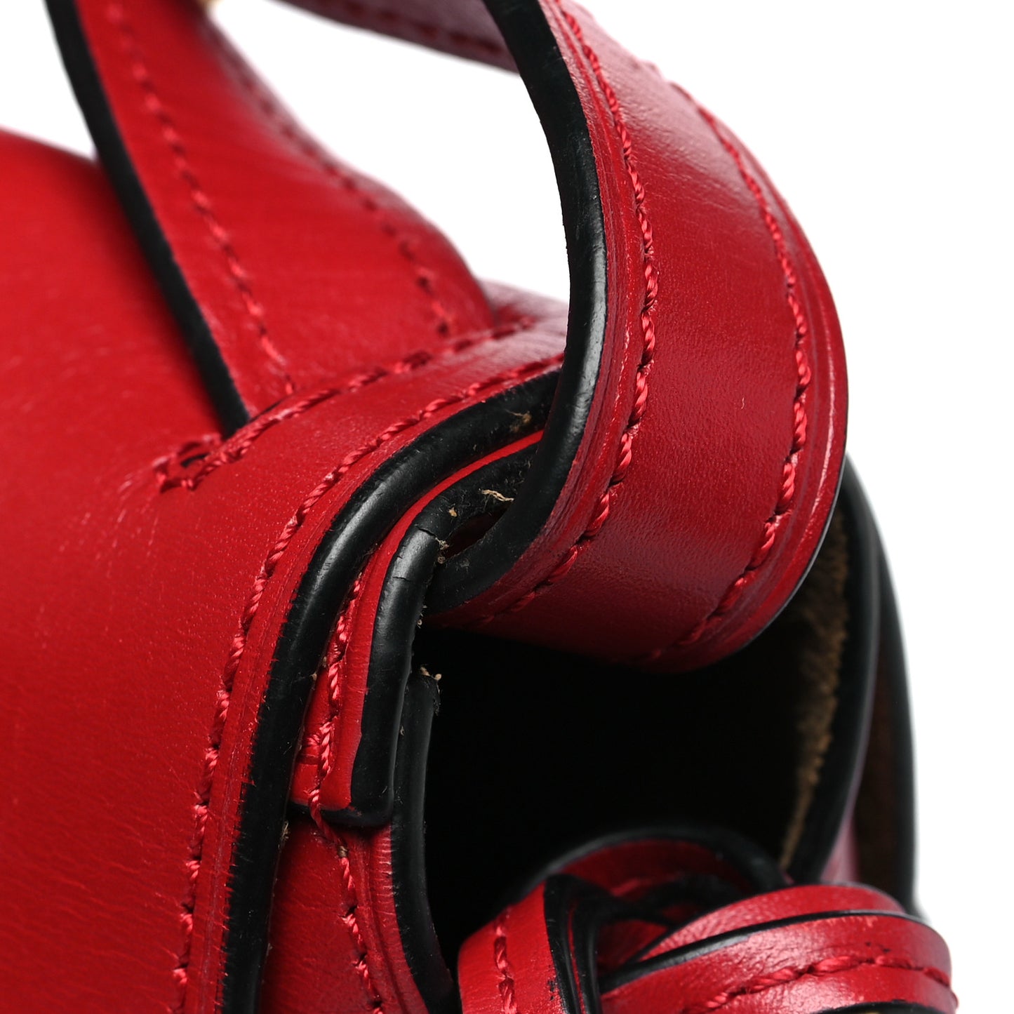 Calfskin Small Metal Gate Crossbody Bag Scarlet