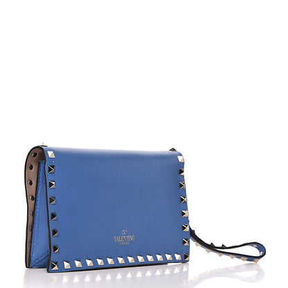 Valentino Garavani Nappa Small Rockstud Wristlet Clutch Light Sapphire 3 of 10