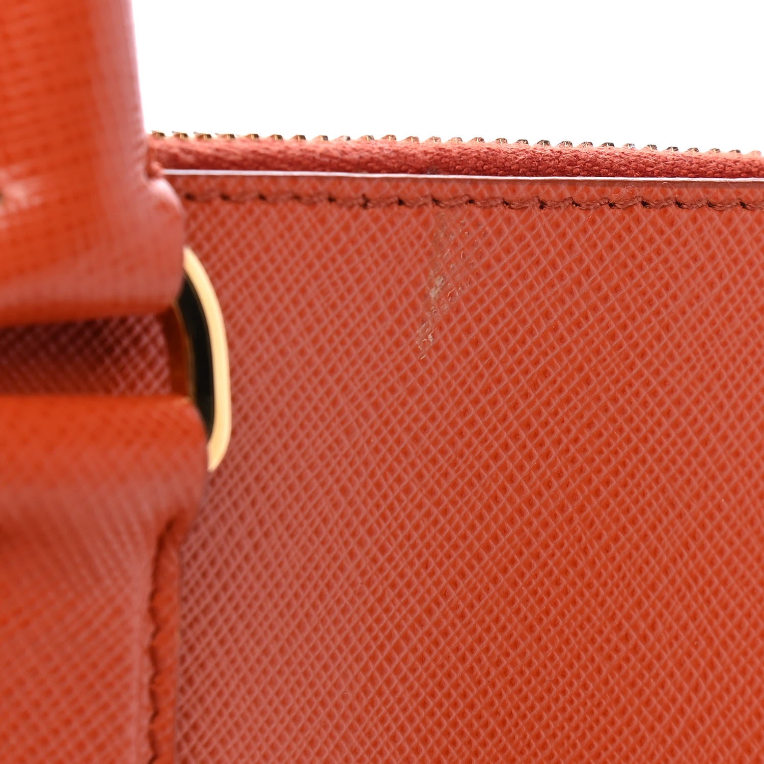 Prada Saffiano Large Galleria Double Zip Tote Papaya 10 of 10