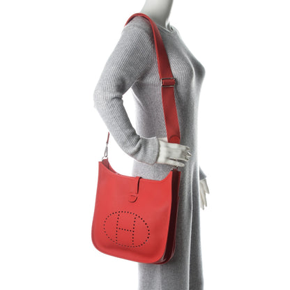 Hermes Taurillon Clemence Evelyne III PM Rouge Tomate 2 of 7