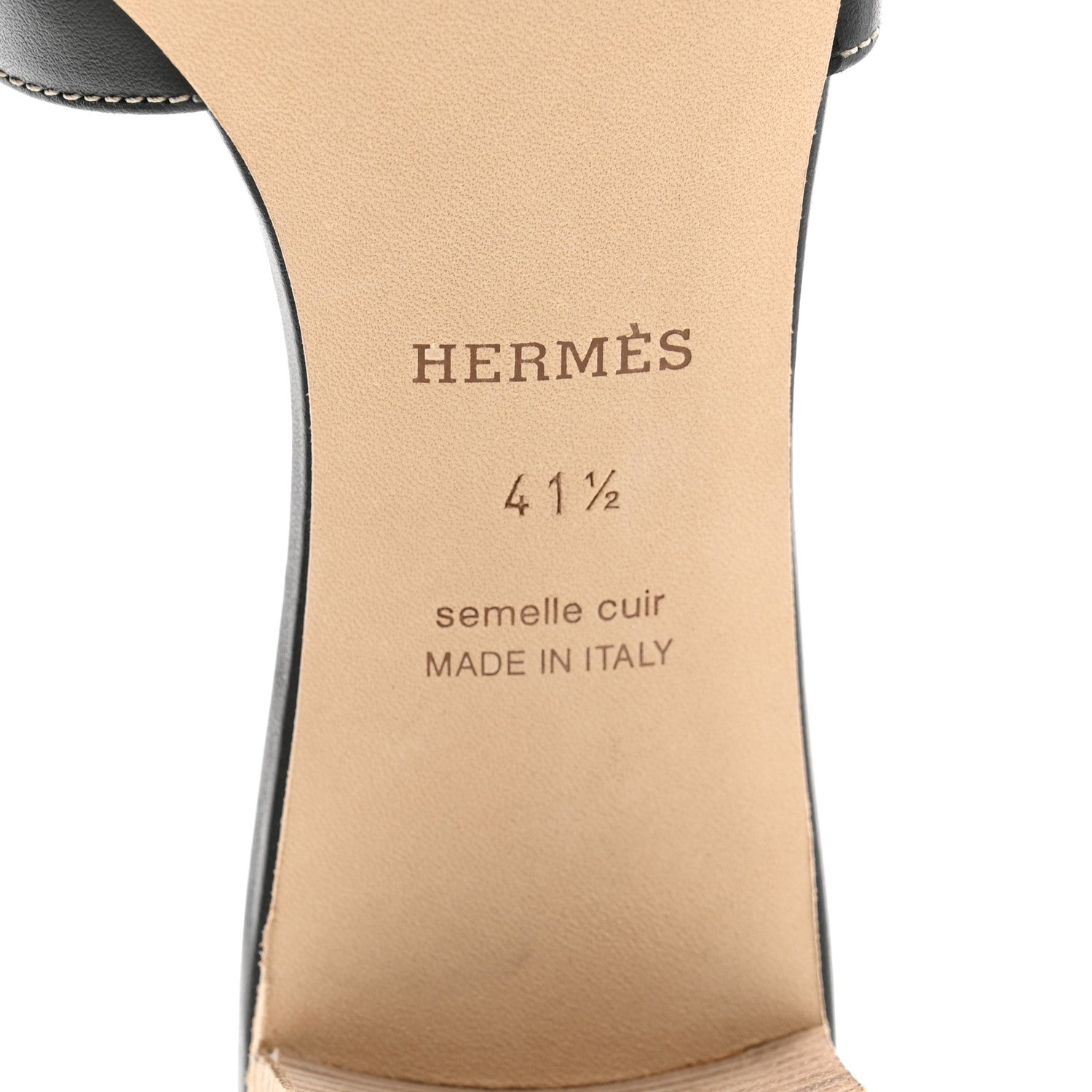 Hermes Calfskin Oasis Sandals 41.5 Black 8 of 9