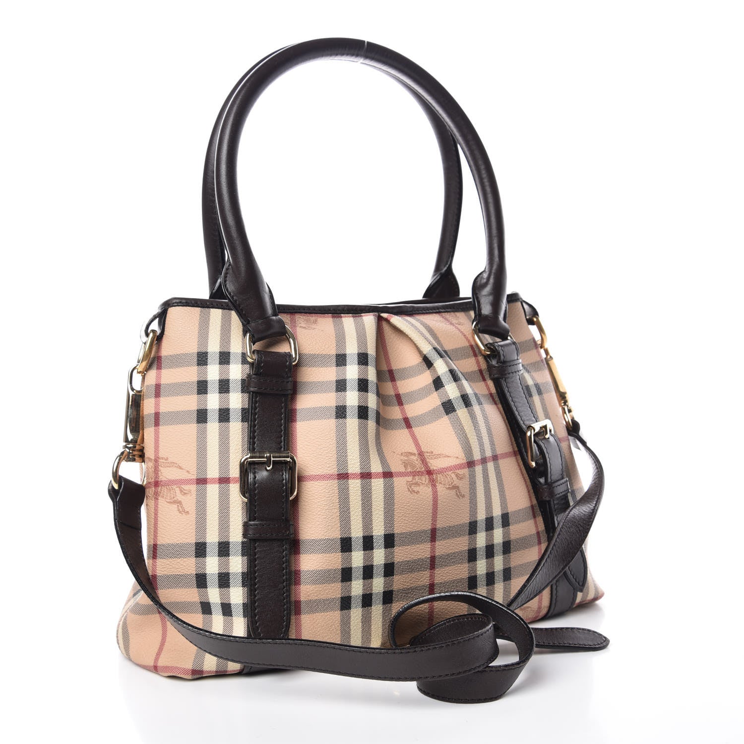 Burberry Haymarket Check Small Northfield Tote Chocolate 4 of 16