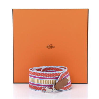 Hermes Toile Swift 50mm Sangle Cavale Shoulder Strap Capucine Magnolia Gold 6 of 6