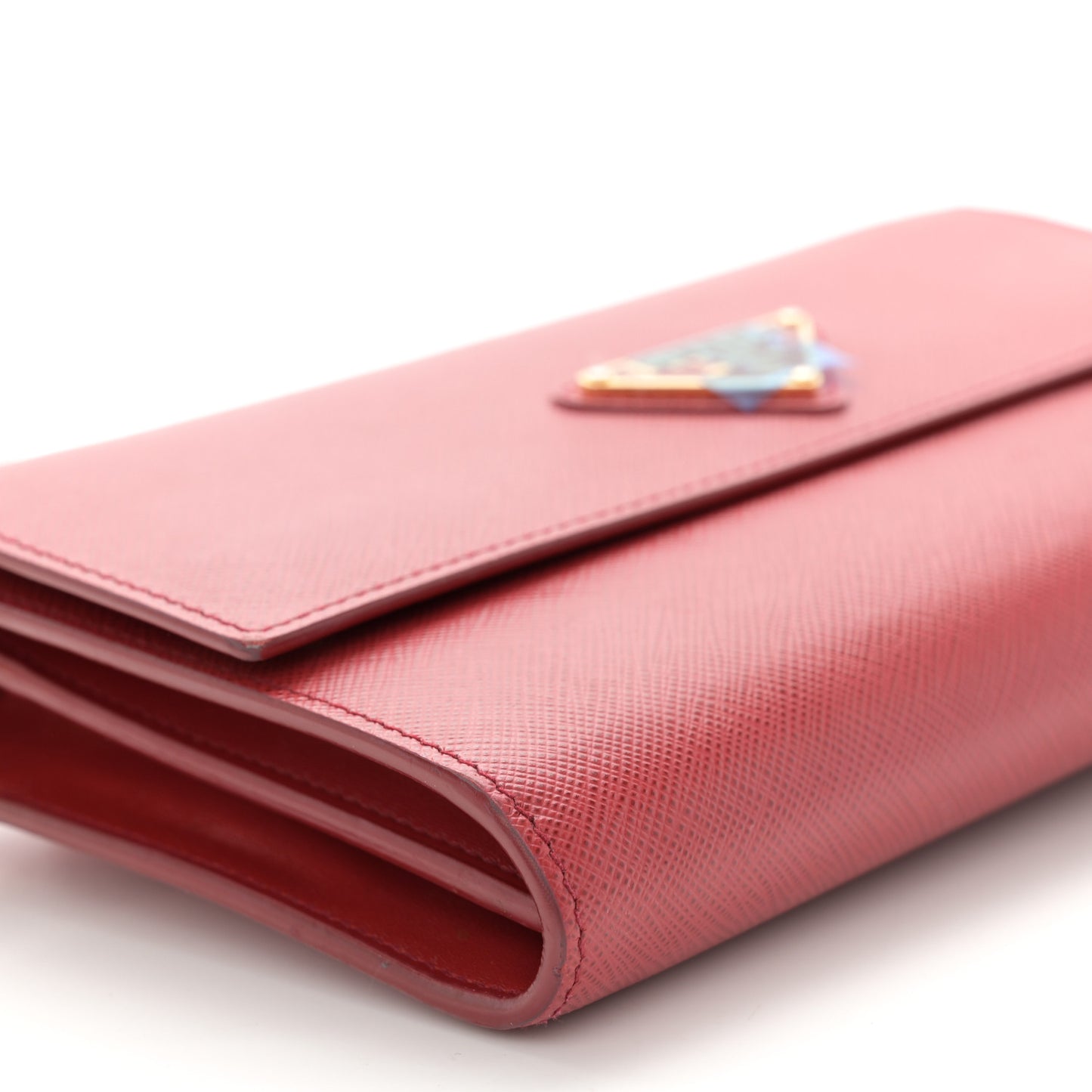 Saffiano Wallet With Shoulder Strap Fuoco