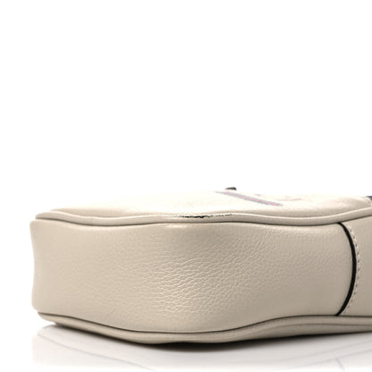 Gucci Grained Calfskin Mini Logo Messenger Bag White 8 of 11